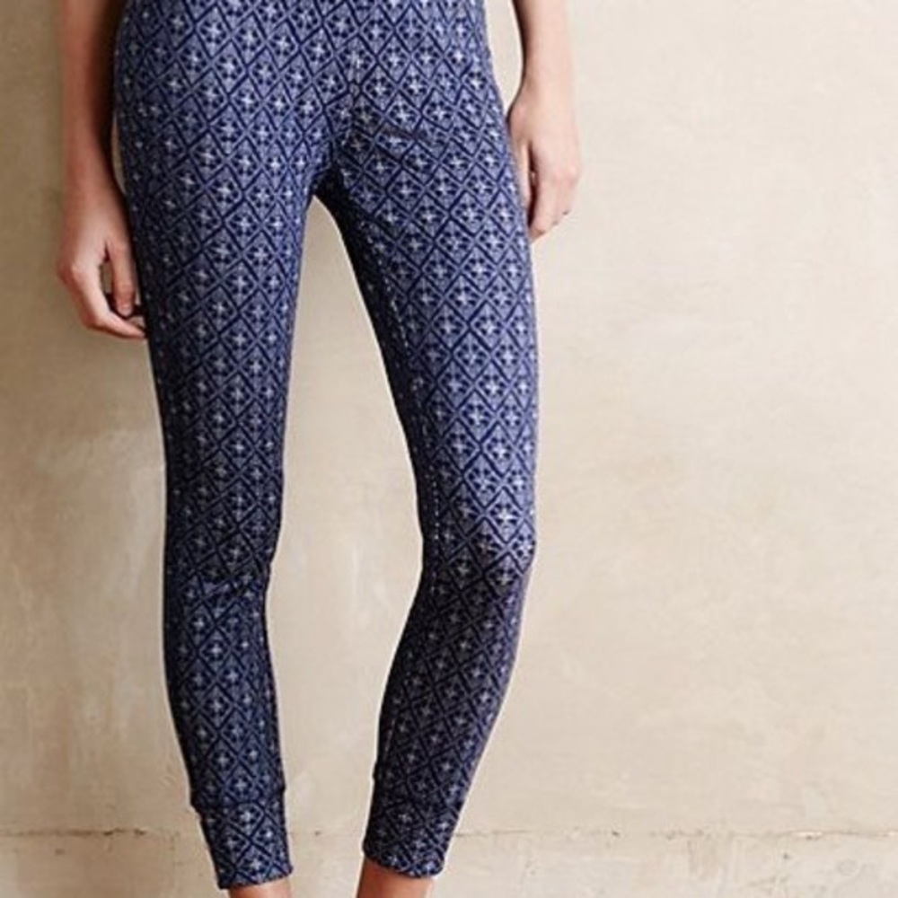 Anthropologie Eloise geometric thermal leggings